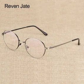Reven Jate Unisex Full Rim Round Alloy Eyeglasses J801