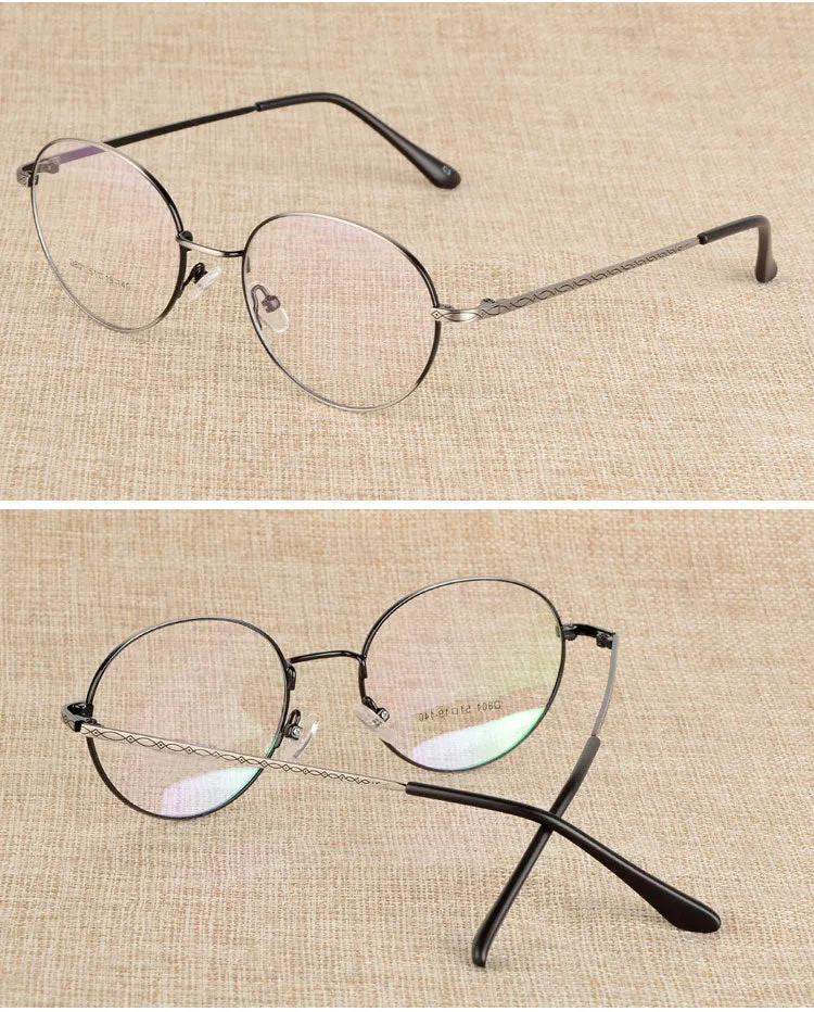 Reven Jate Unisex Full Rim Round Alloy Eyeglasses J801