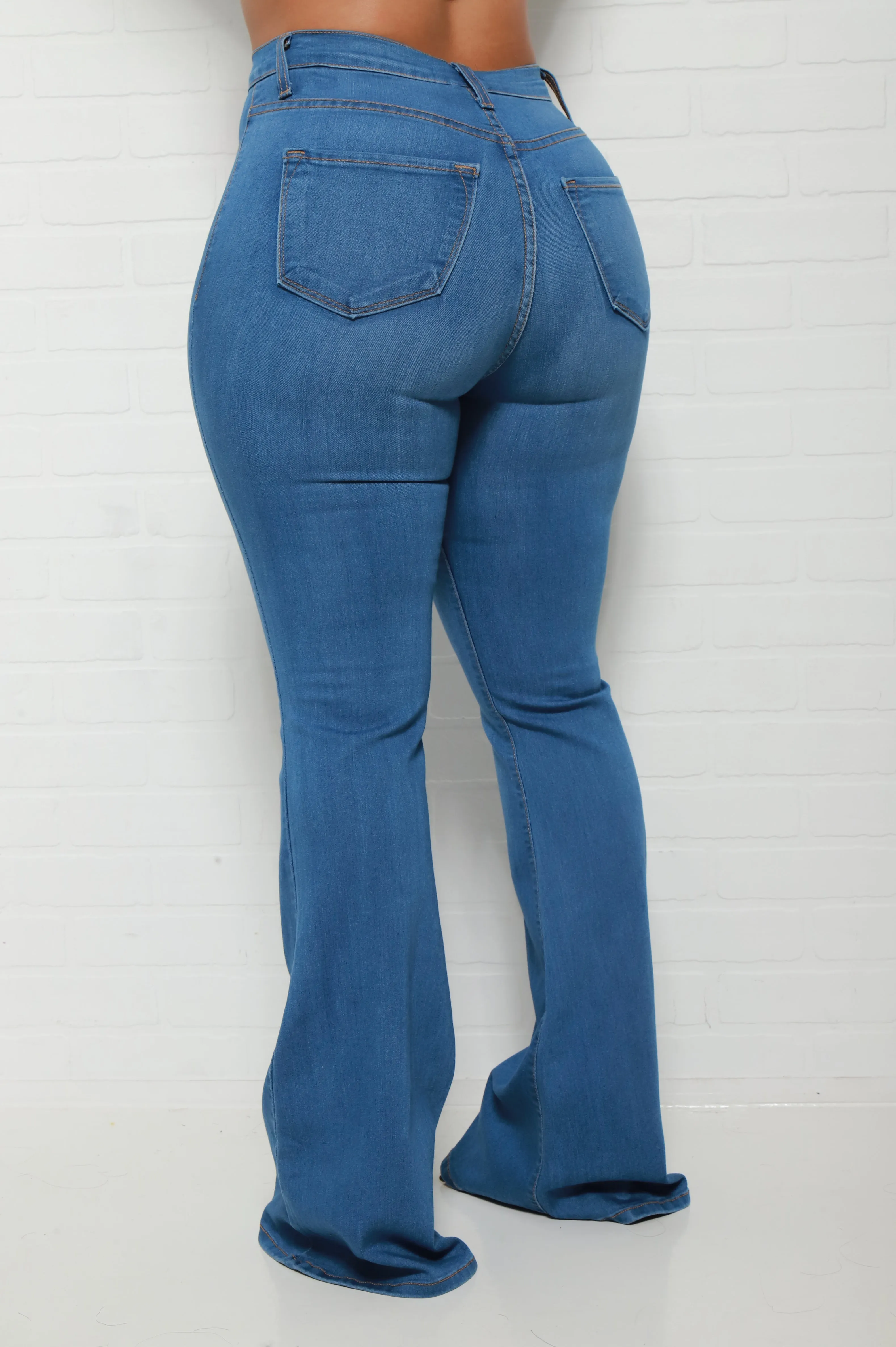 Ring My Bells Bell Bottom Flare Jeans - Light Wash