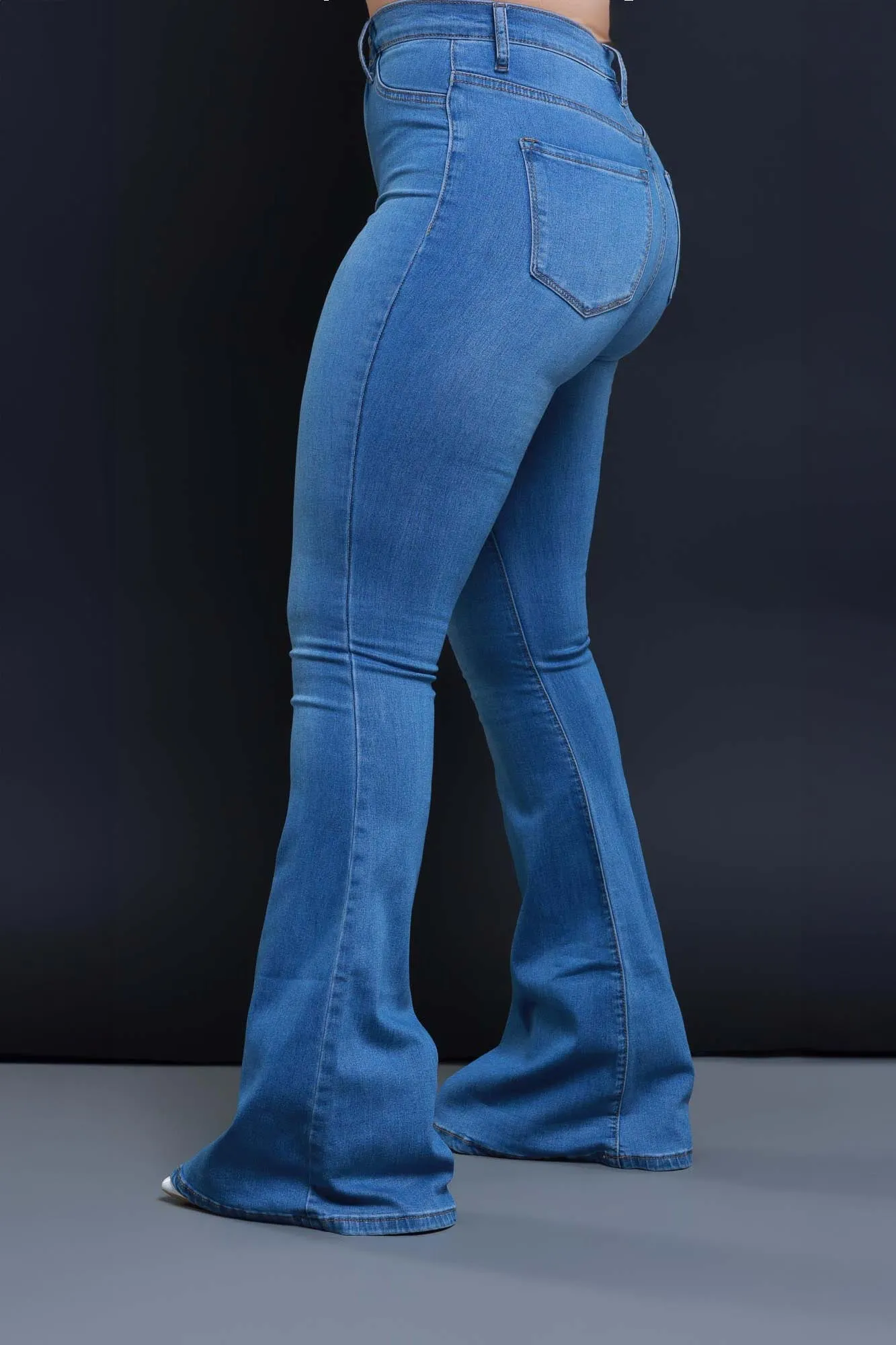 Ring My Bells Bell Bottom Flare Jeans - Light Wash