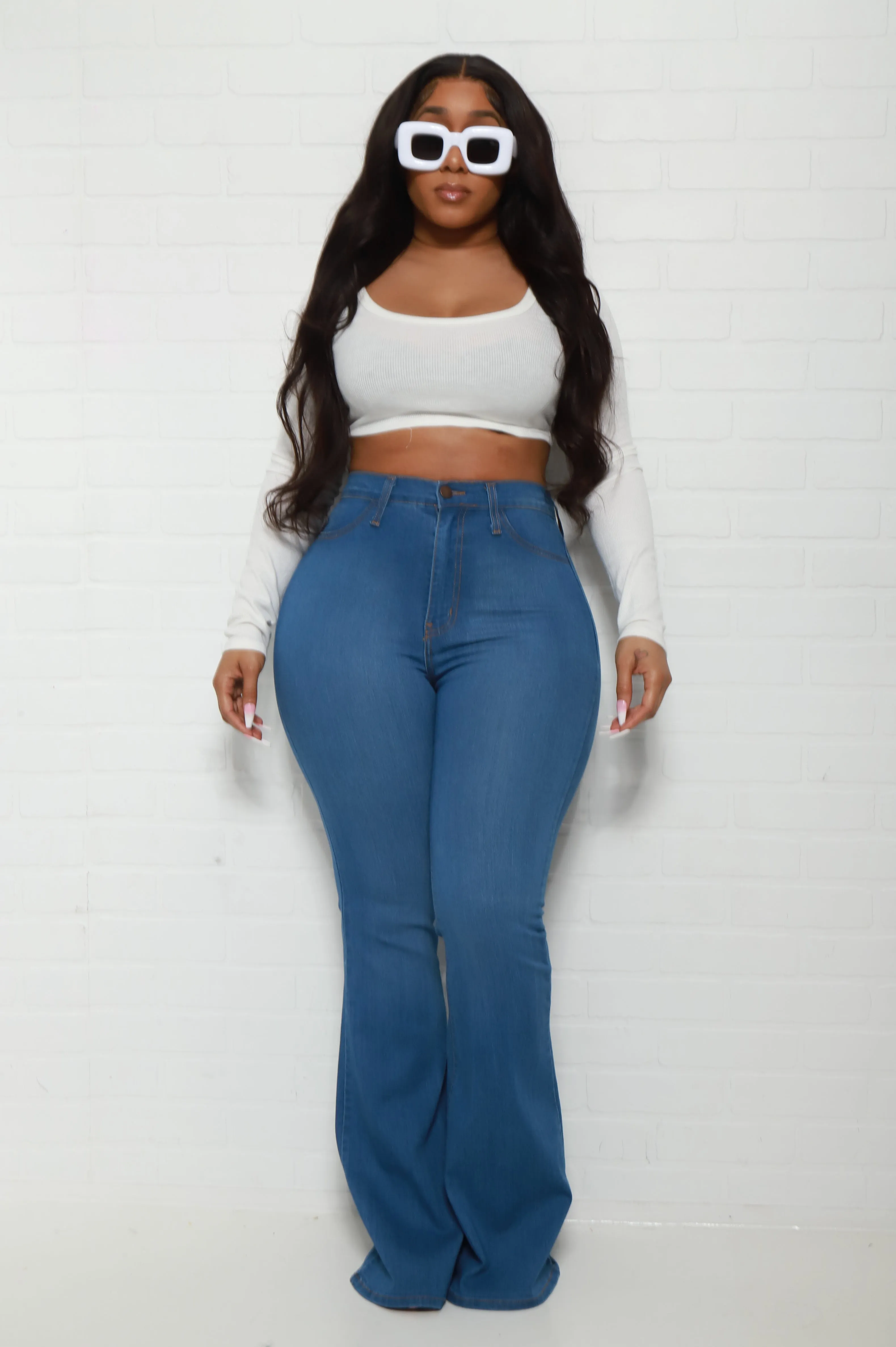 Ring My Bells Bell Bottom Flare Jeans - Light Wash