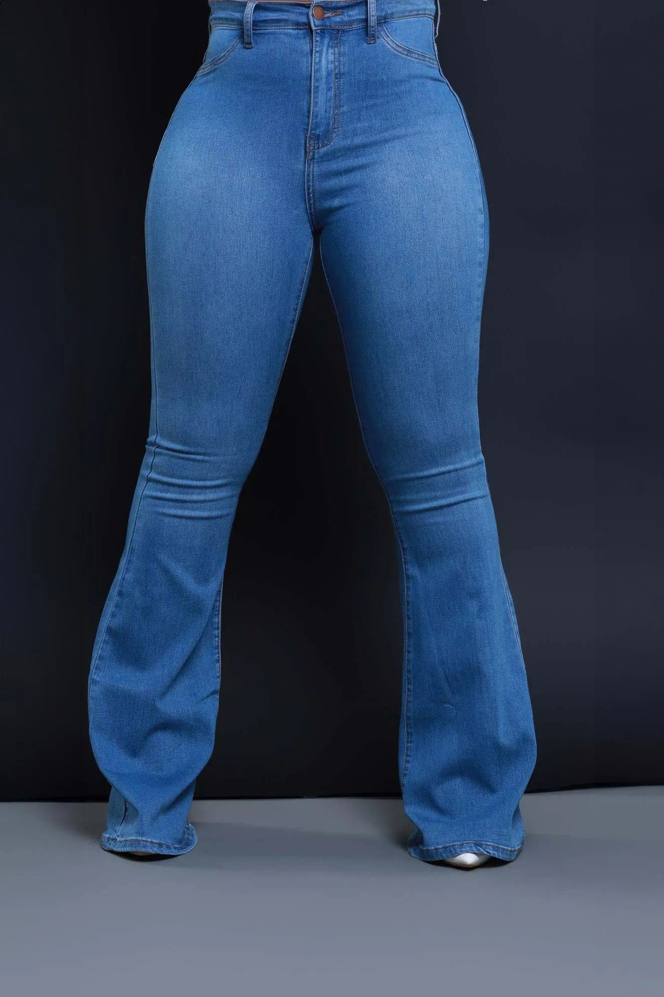 Ring My Bells Bell Bottom Flare Jeans - Light Wash