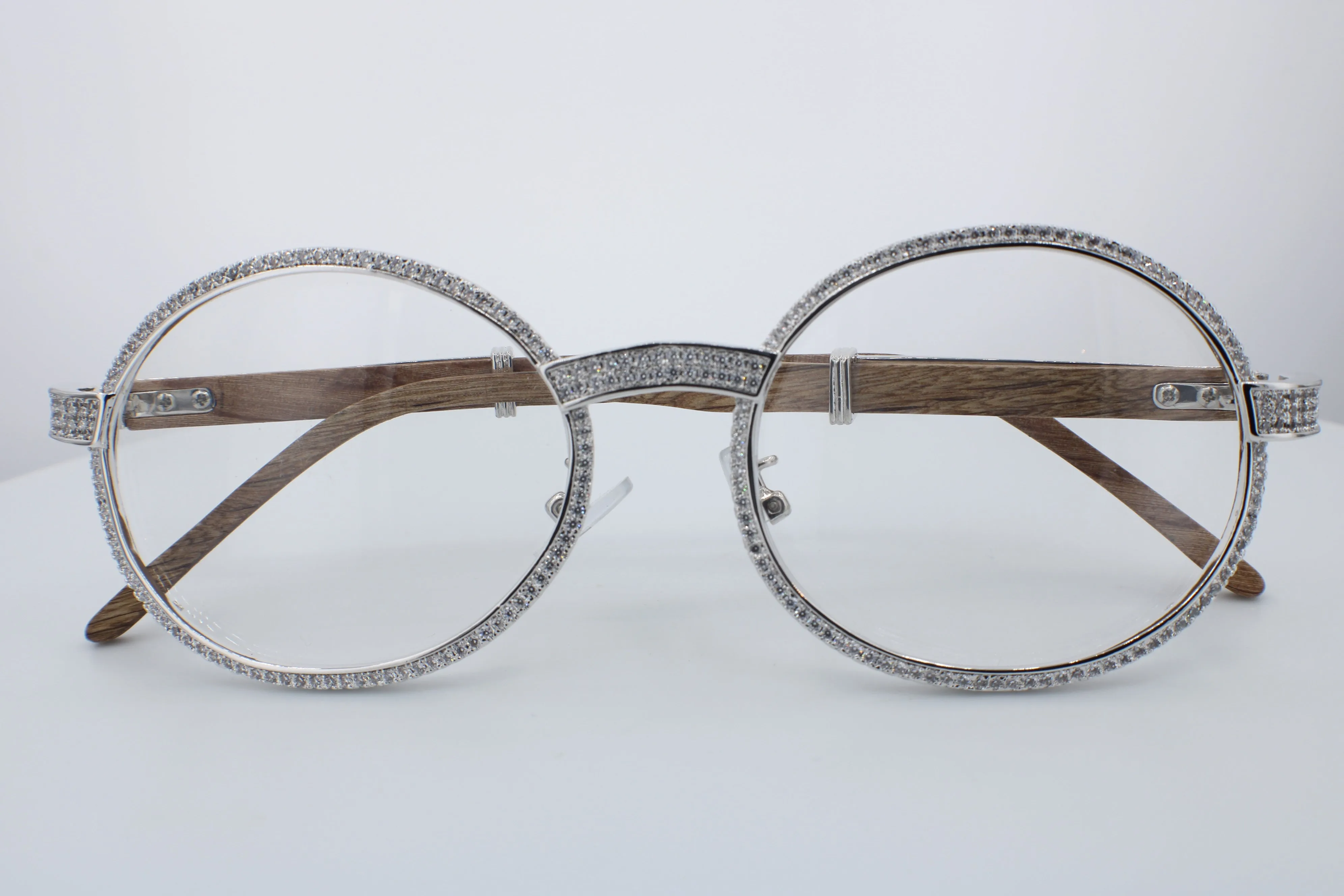 ROUND FRAME DIAMOND GLASSES | Yellow Gold