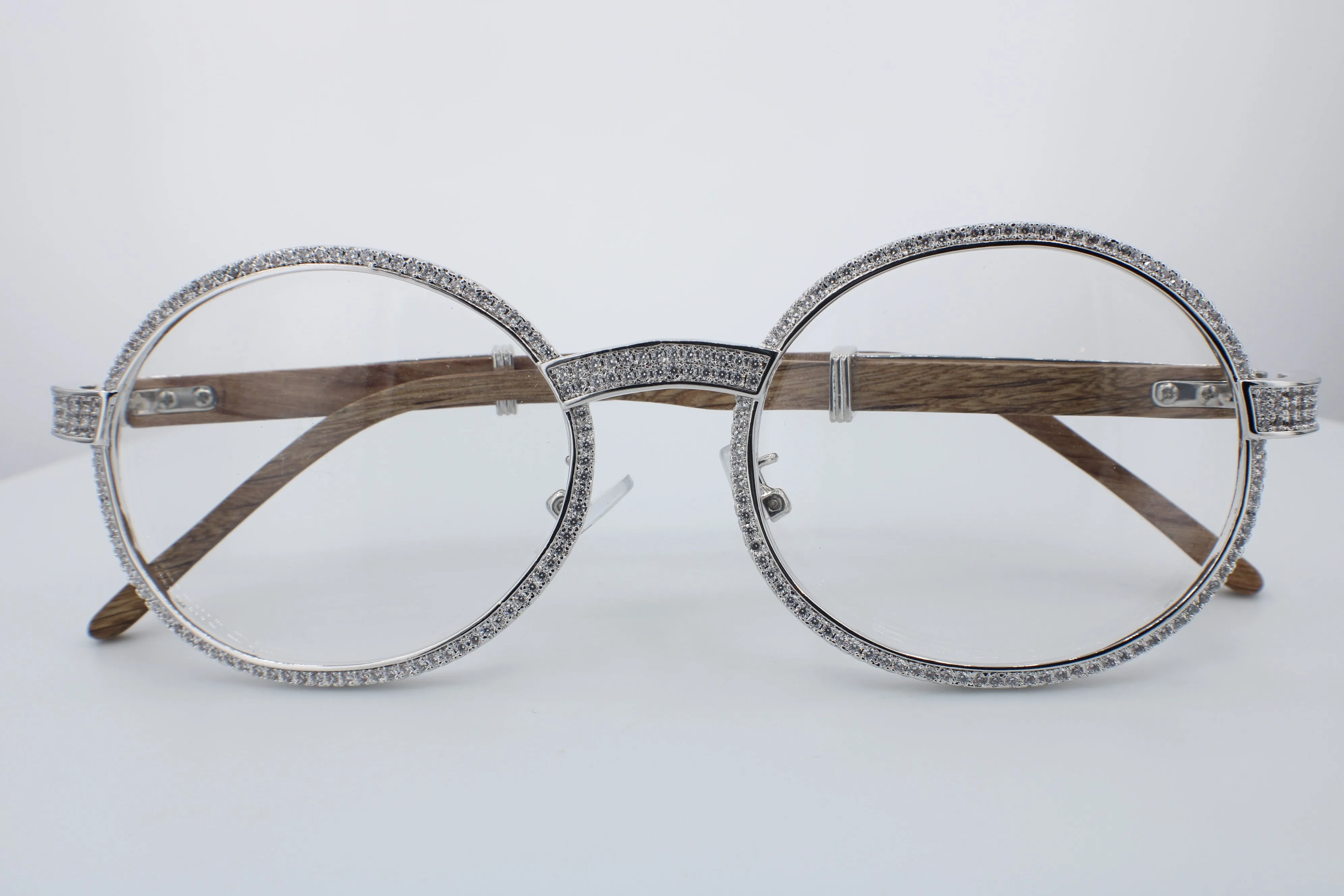 ROUND FRAME DIAMOND GLASSES | Yellow Gold