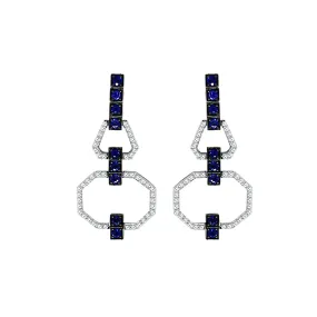 Sapphire Diamond Chandelier Earrings