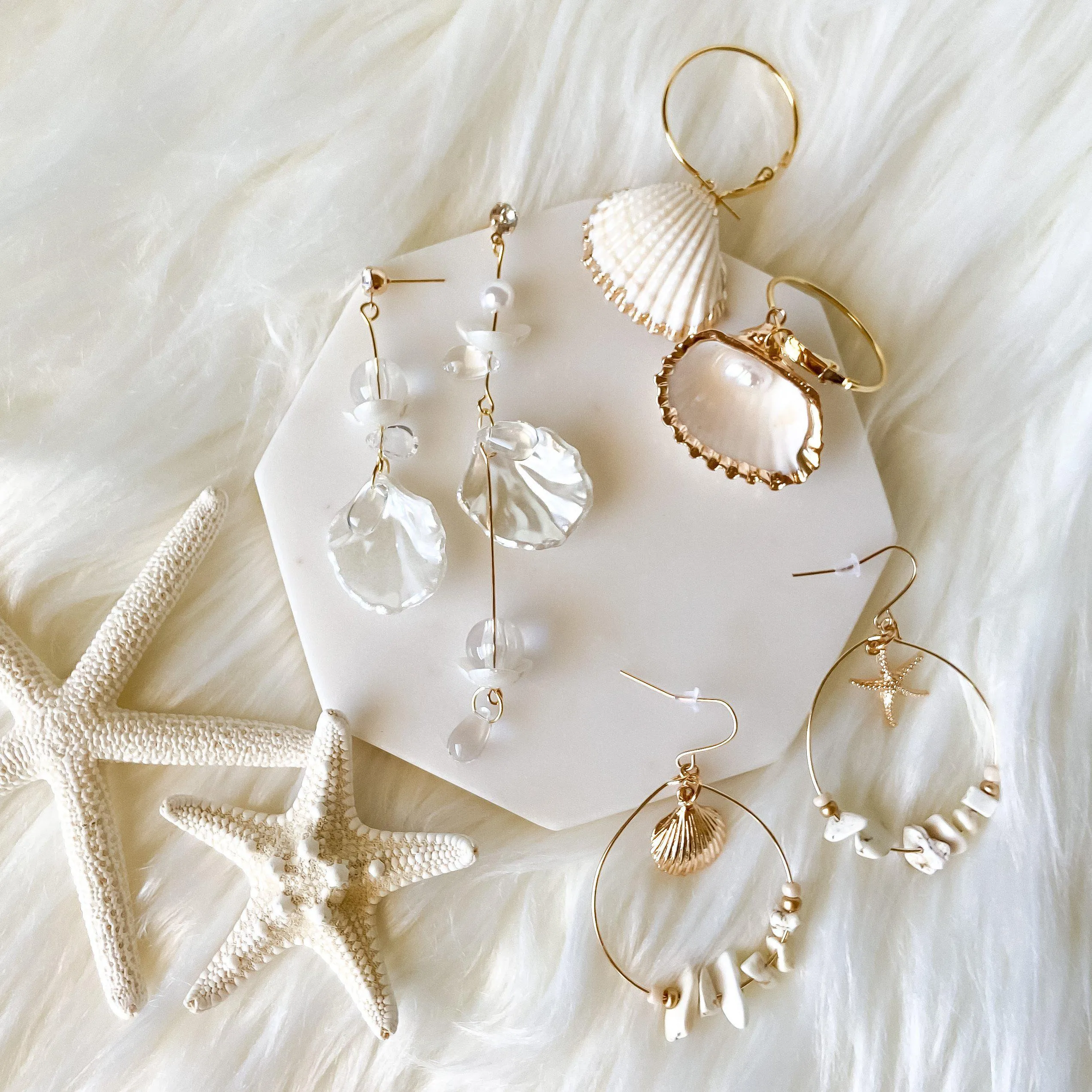 Sea Shore Breeze Asymmetric Earrings - LAST CHANCE!