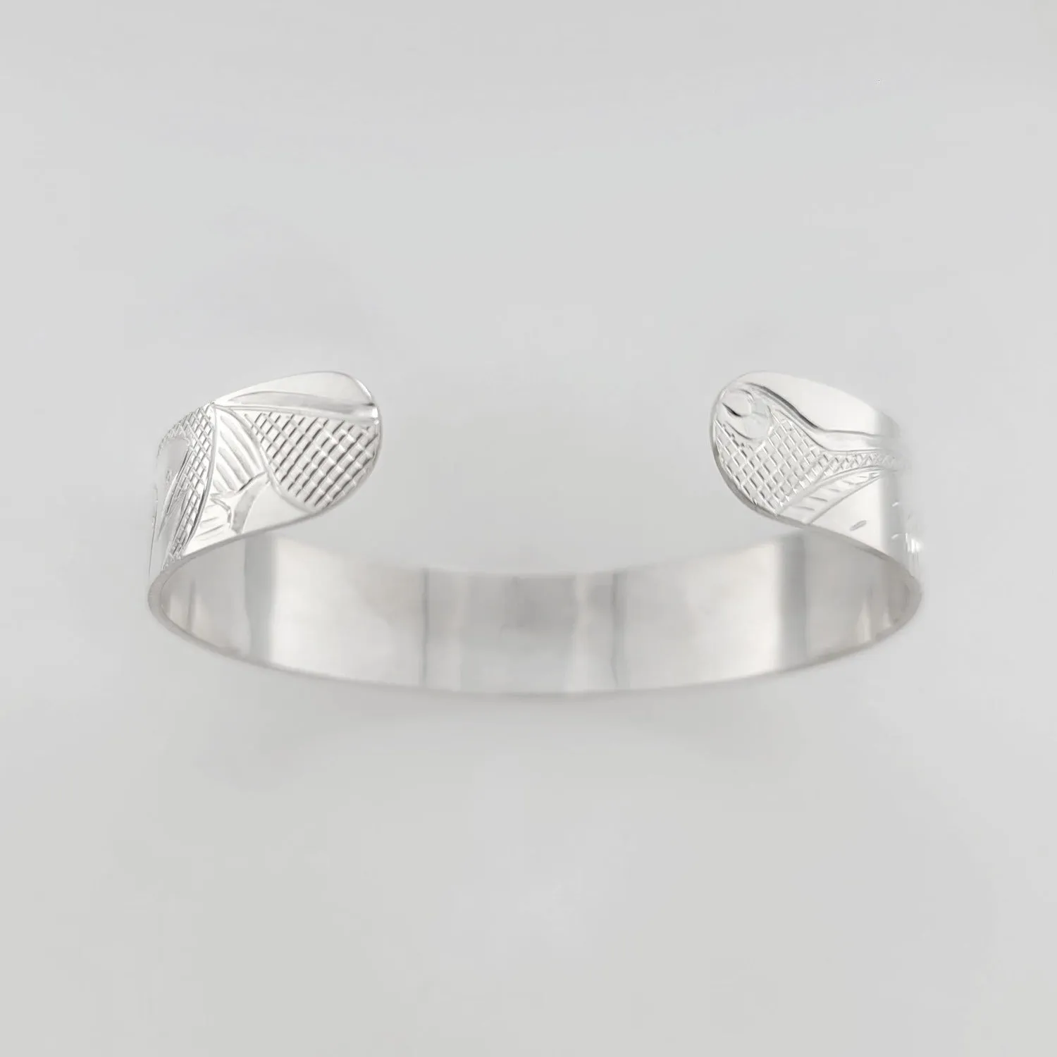 Silver 1/2" Salmon Bracelet