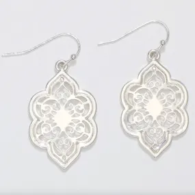 Silver Cutout Earrings