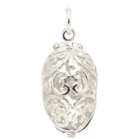 Silver Opening Egg Charm