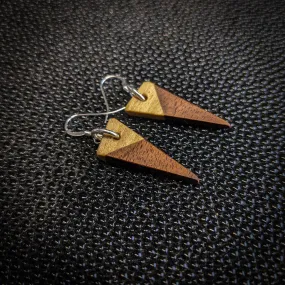 Small Diagonal Triangle Dangle Earrings
