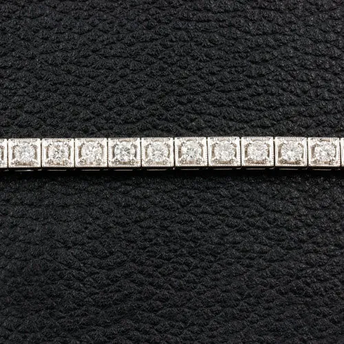 Square Set Diamond Bracelet