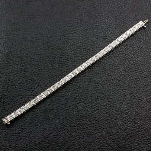 Square Set Diamond Bracelet