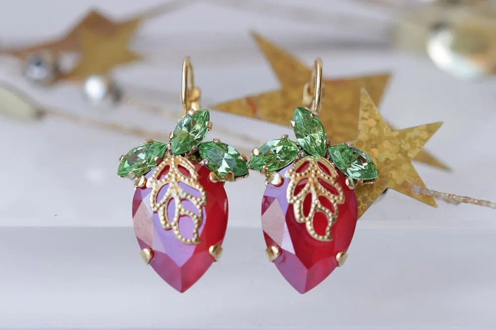 STRAWBERRY EARRINGS