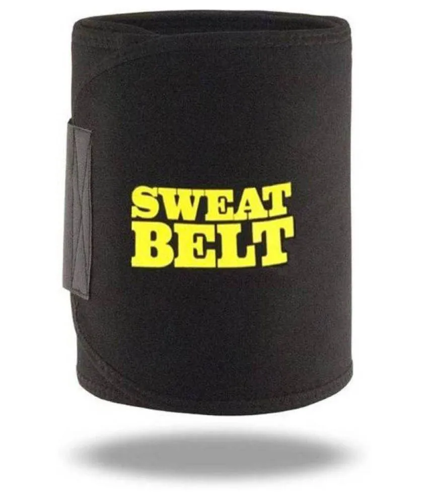 Sweat Belt Waist Trimmer Sweating Belt Helps in Slimming (Black) Free Size, Pack of 2