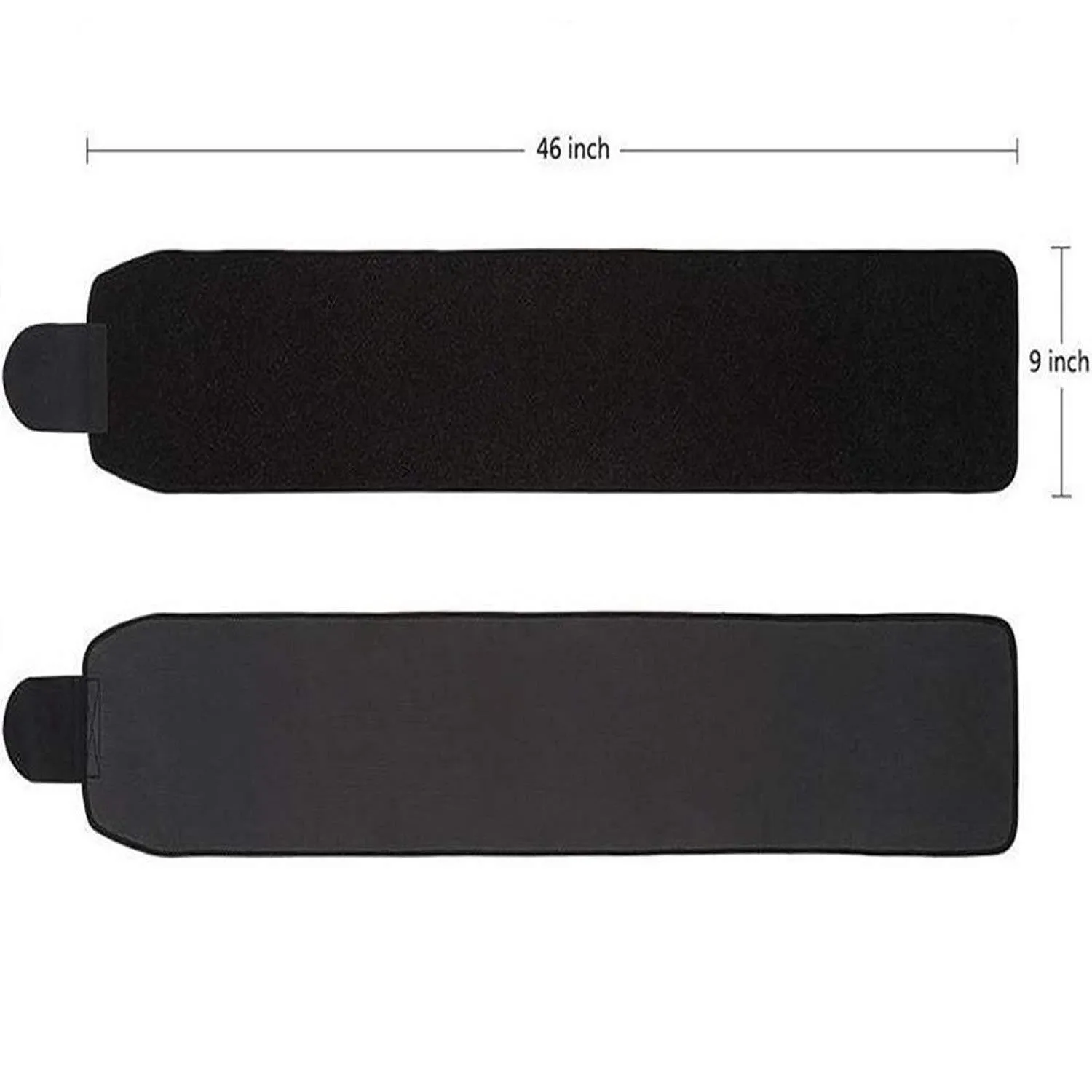 Sweat Belt Waist Trimmer Sweating Belt Helps in Slimming (Black) Free Size, Pack of 2