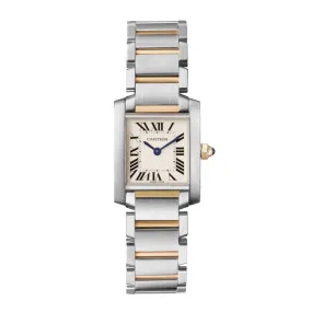 Tank Française Small Steel and Yellow Gold Watch