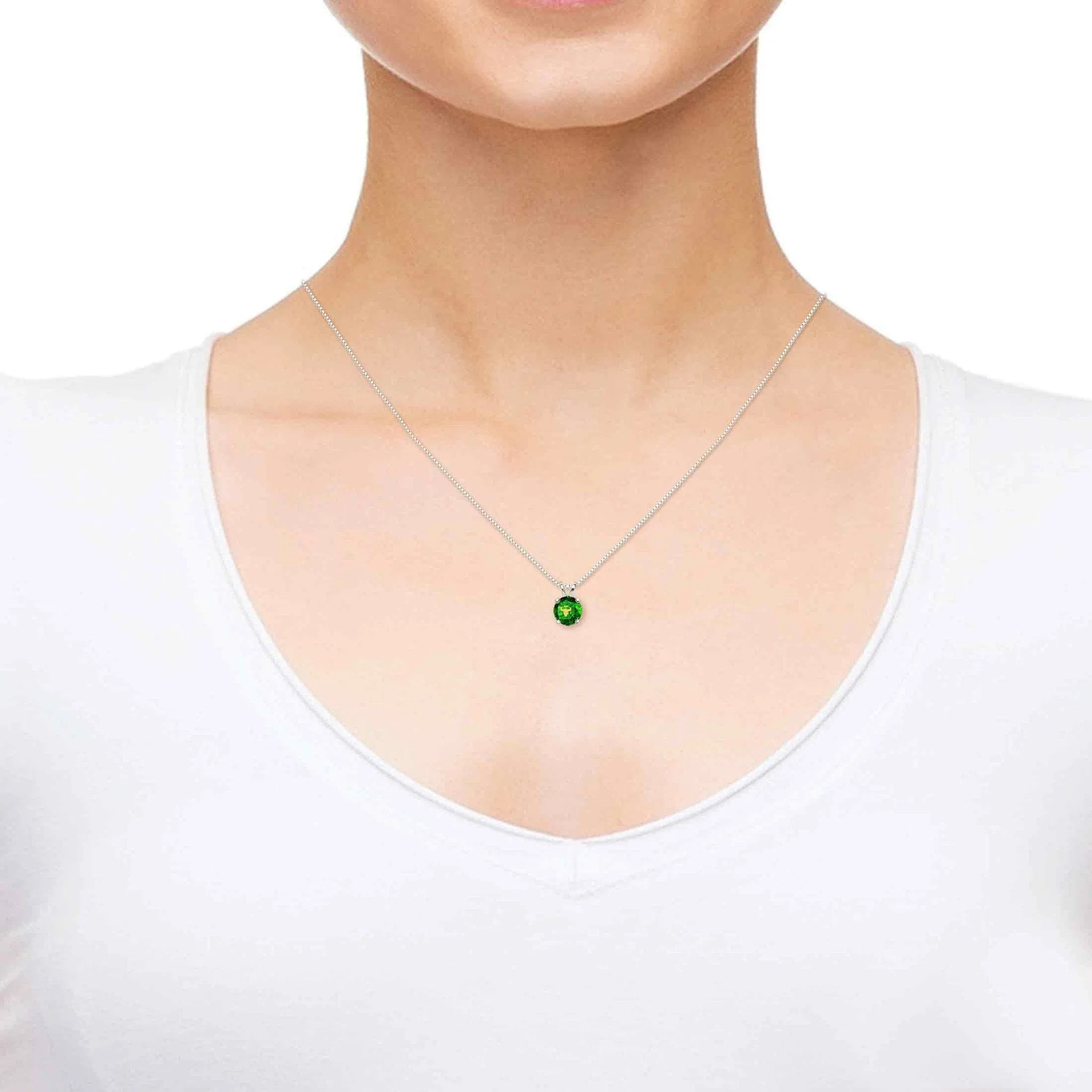 Taurus Sign, 14k White Gold Necklace, Swarovski