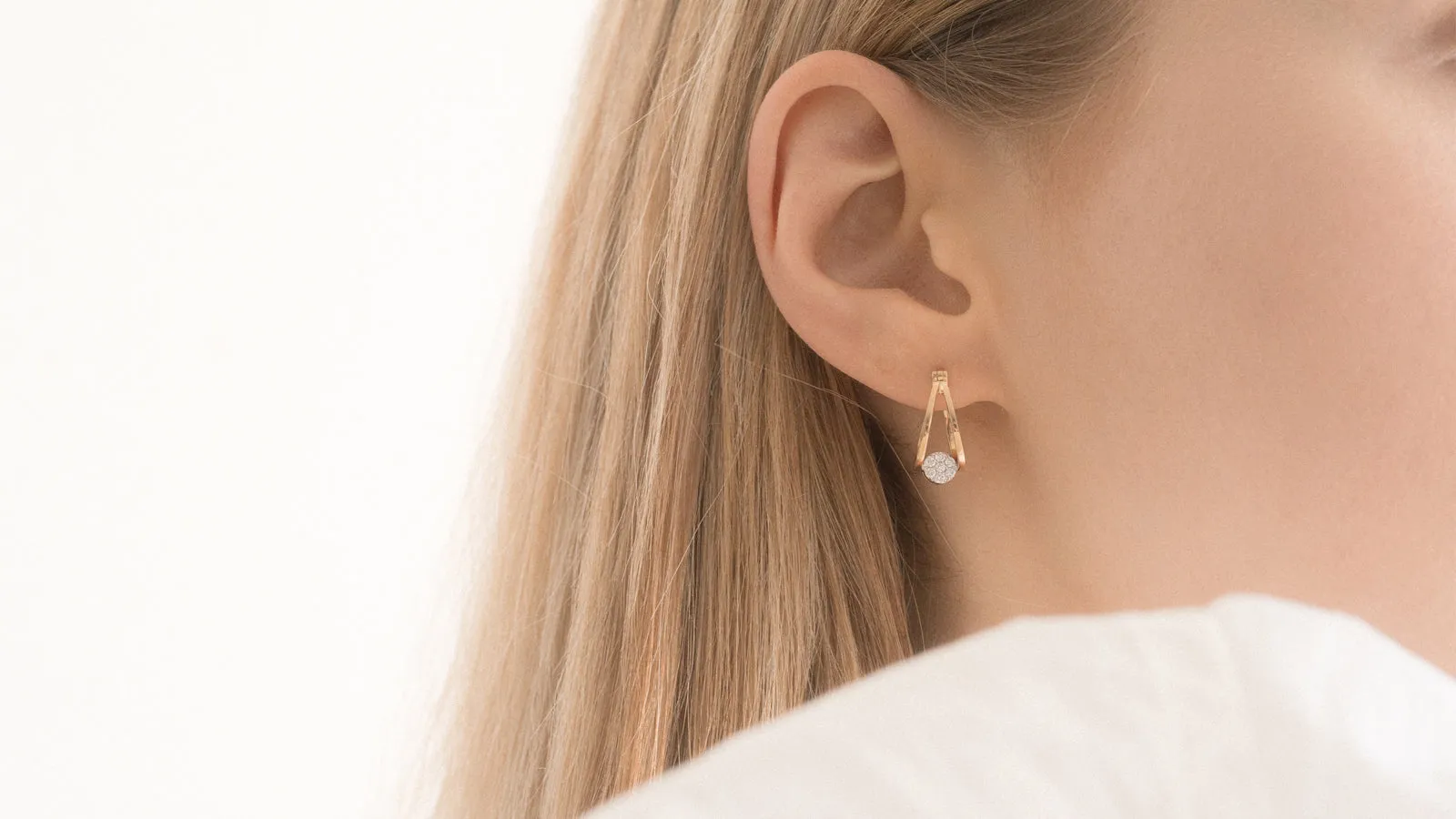 The 1920's Split Hoop Diamond Earrings