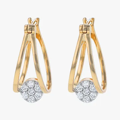 The 1920's Split Hoop Diamond Earrings