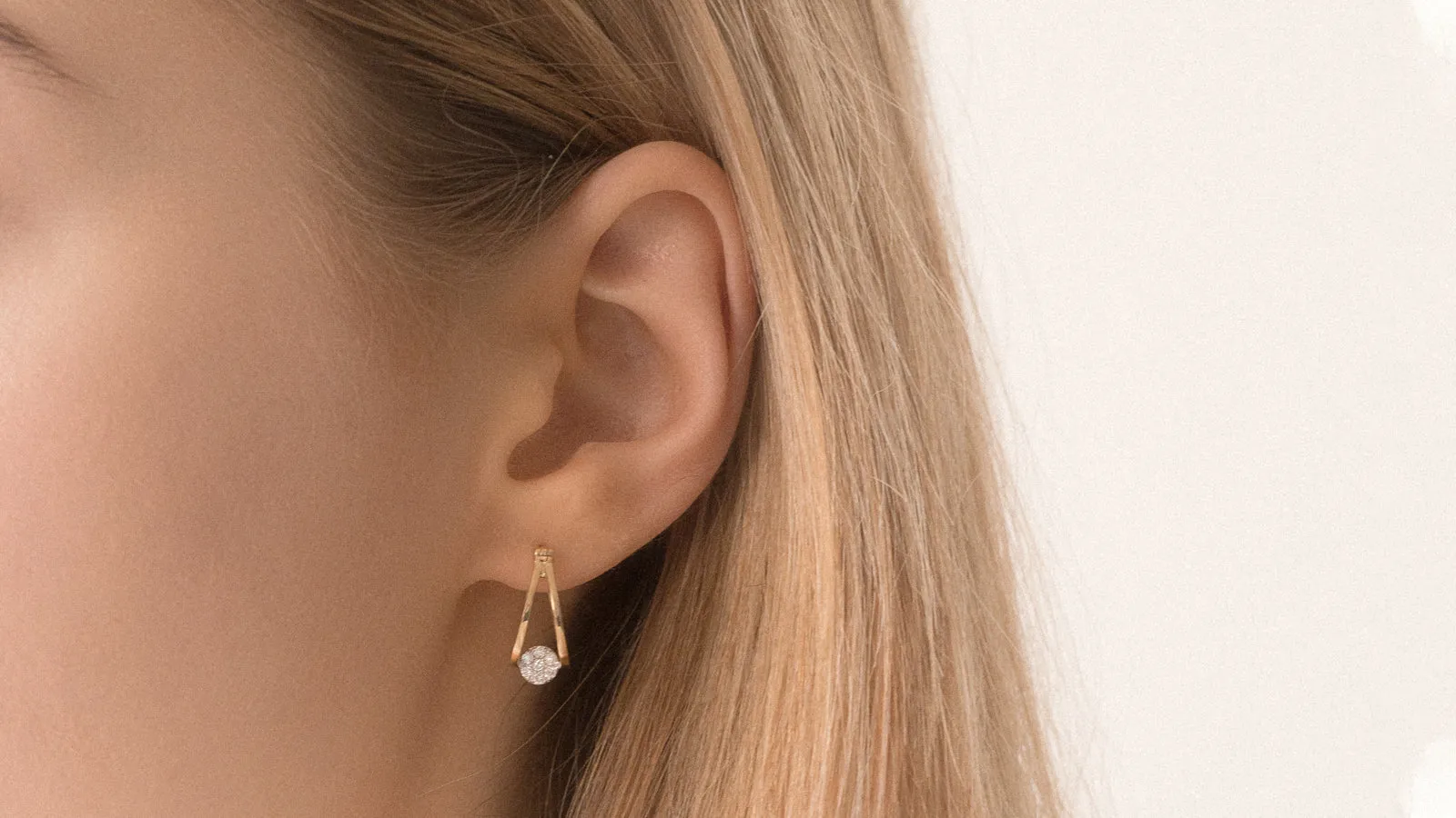 The 1920's Split Hoop Diamond Earrings