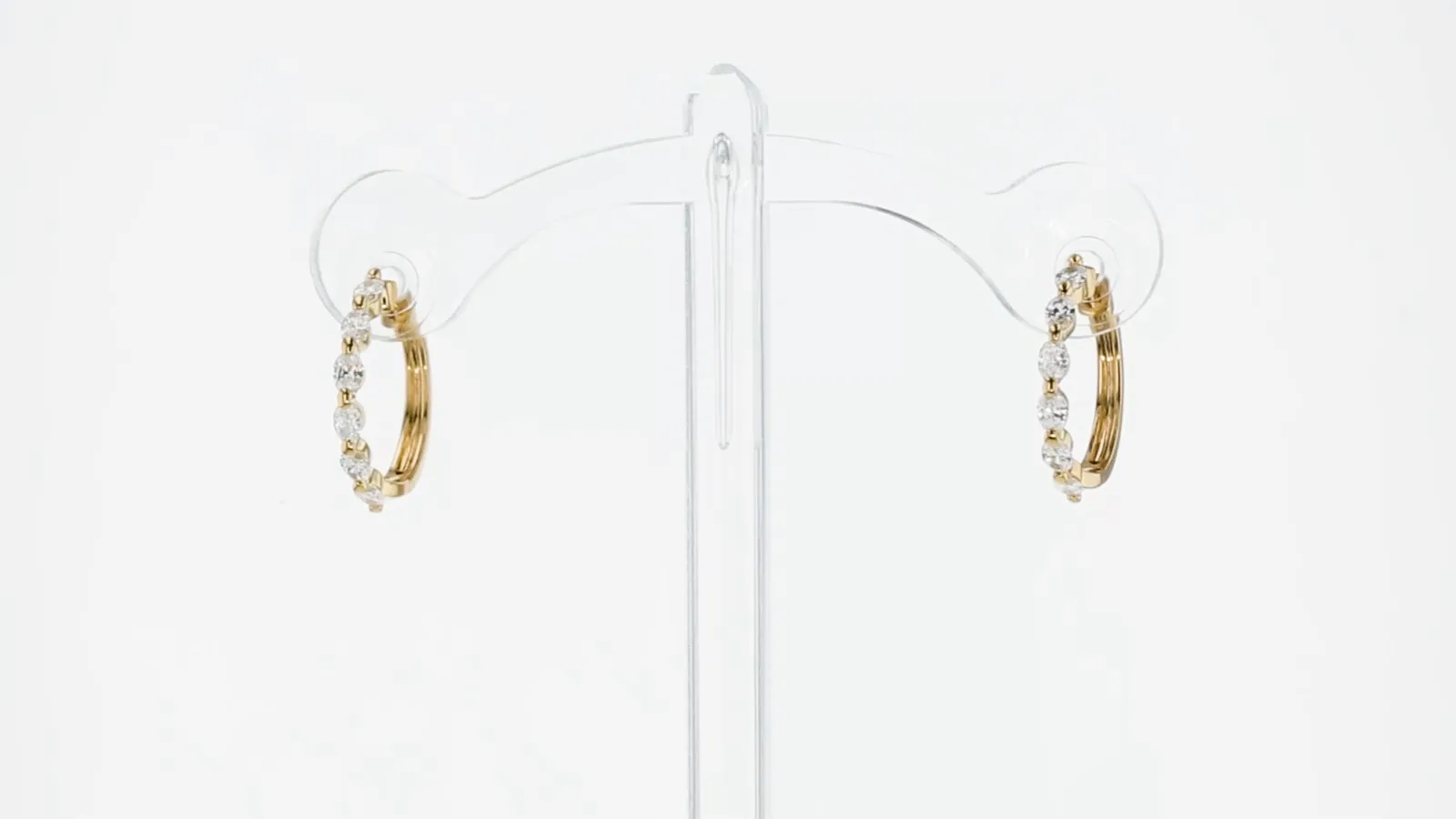 The Lab Grown Oval Cut Multiple Diamond Hoops