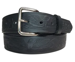 The "Allegiance" Black Leather Belt