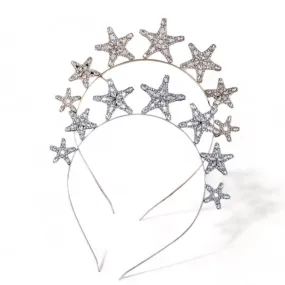 The Star of the Show Gold Diamante Tiara