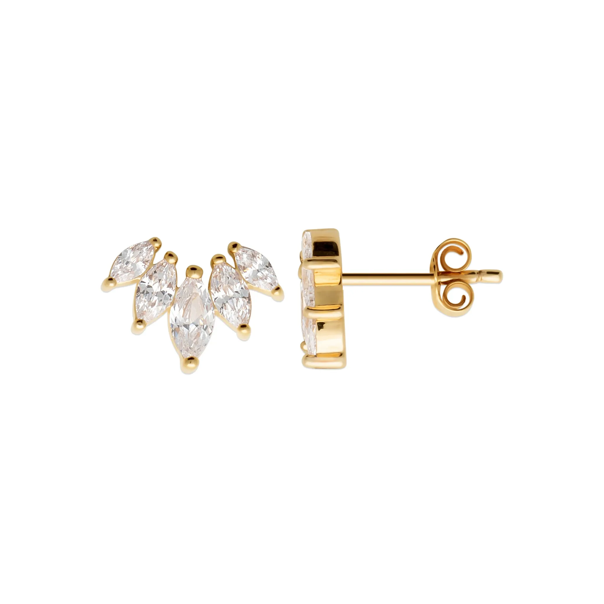 Tiara - Boucles d'oreilles en Plaqué Or
