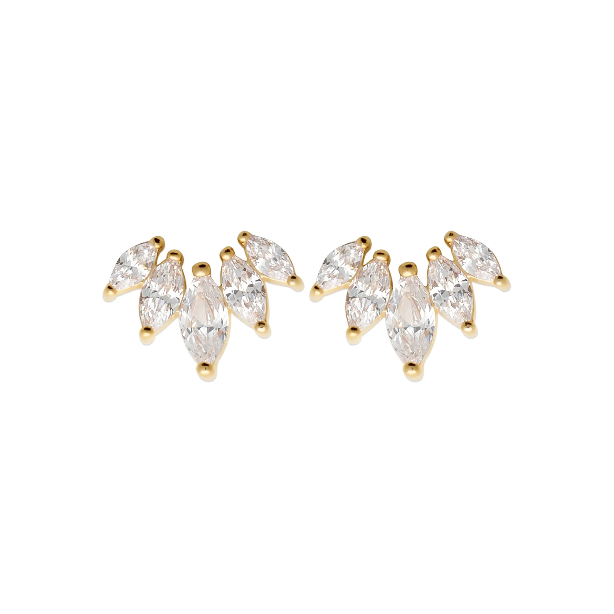 Tiara - Boucles d'oreilles en Plaqué Or