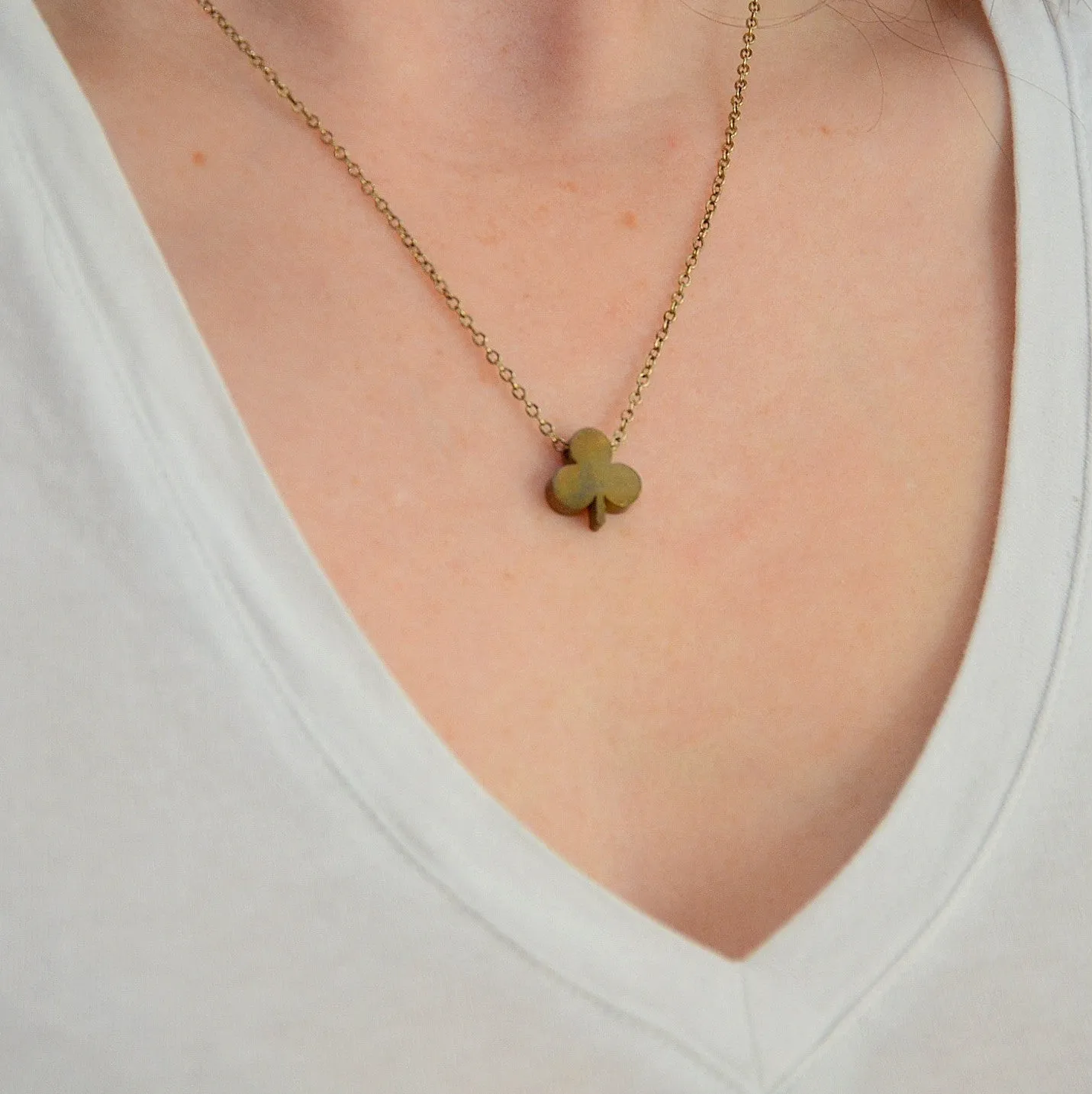 Tiny Lucky Clover Necklace