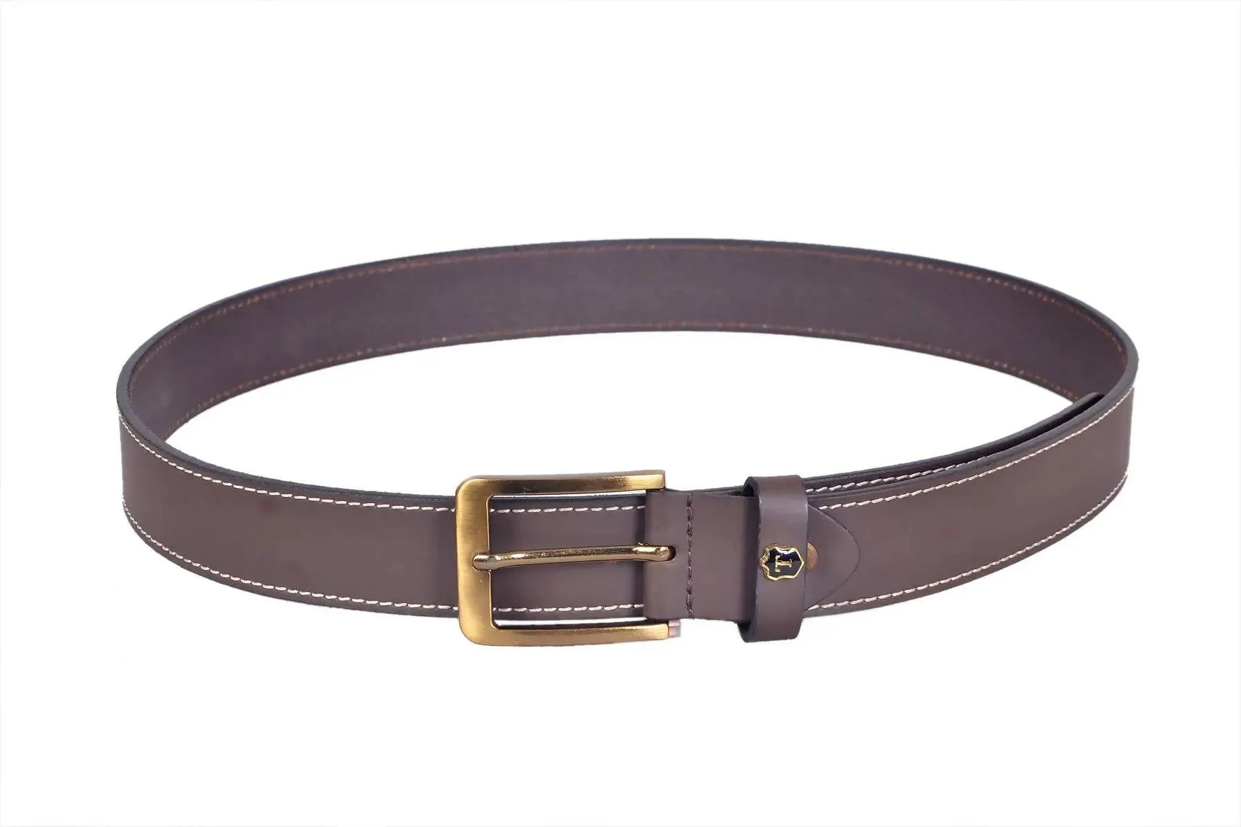 TLP Leather Belt for Men Colour - Brown (SKU BELT-10014)