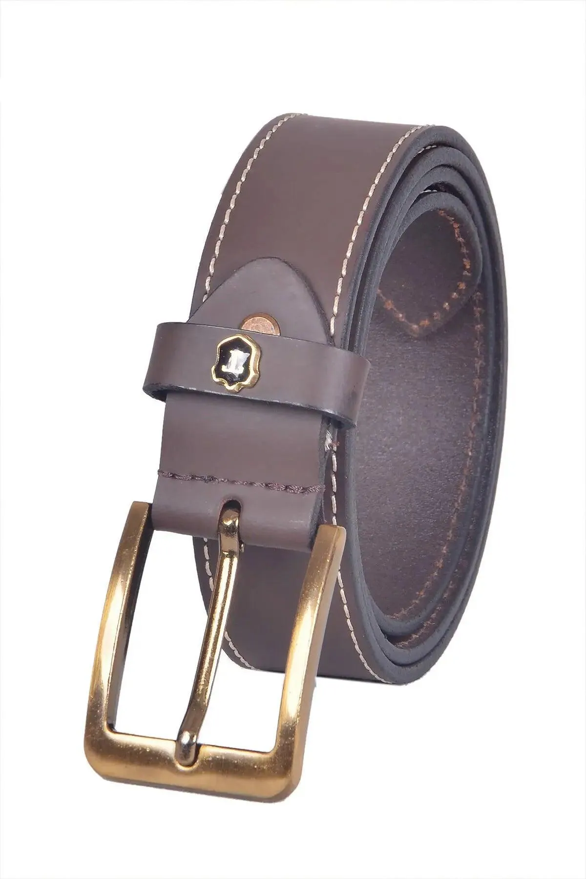TLP Leather Belt for Men Colour - Brown (SKU BELT-10014)