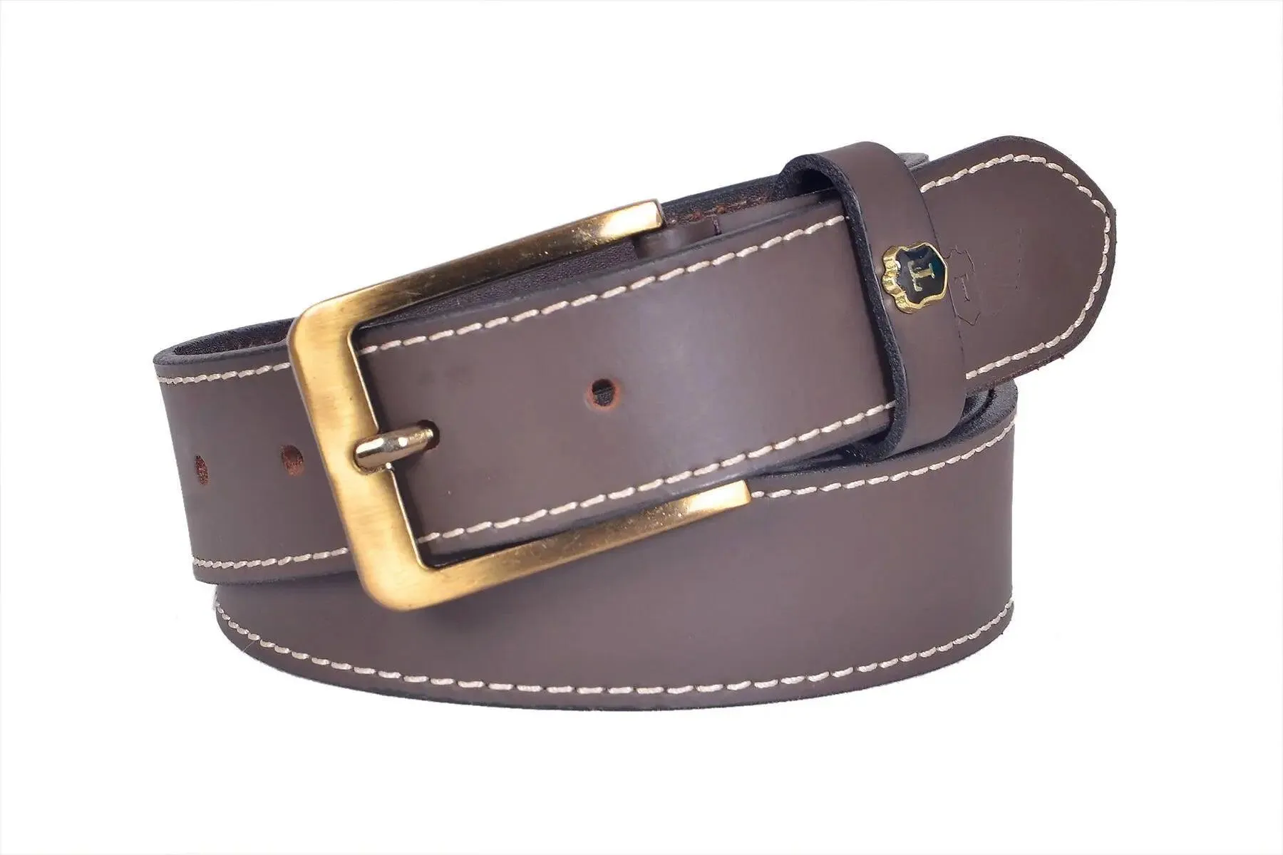 TLP Leather Belt for Men Colour - Brown (SKU BELT-10014)