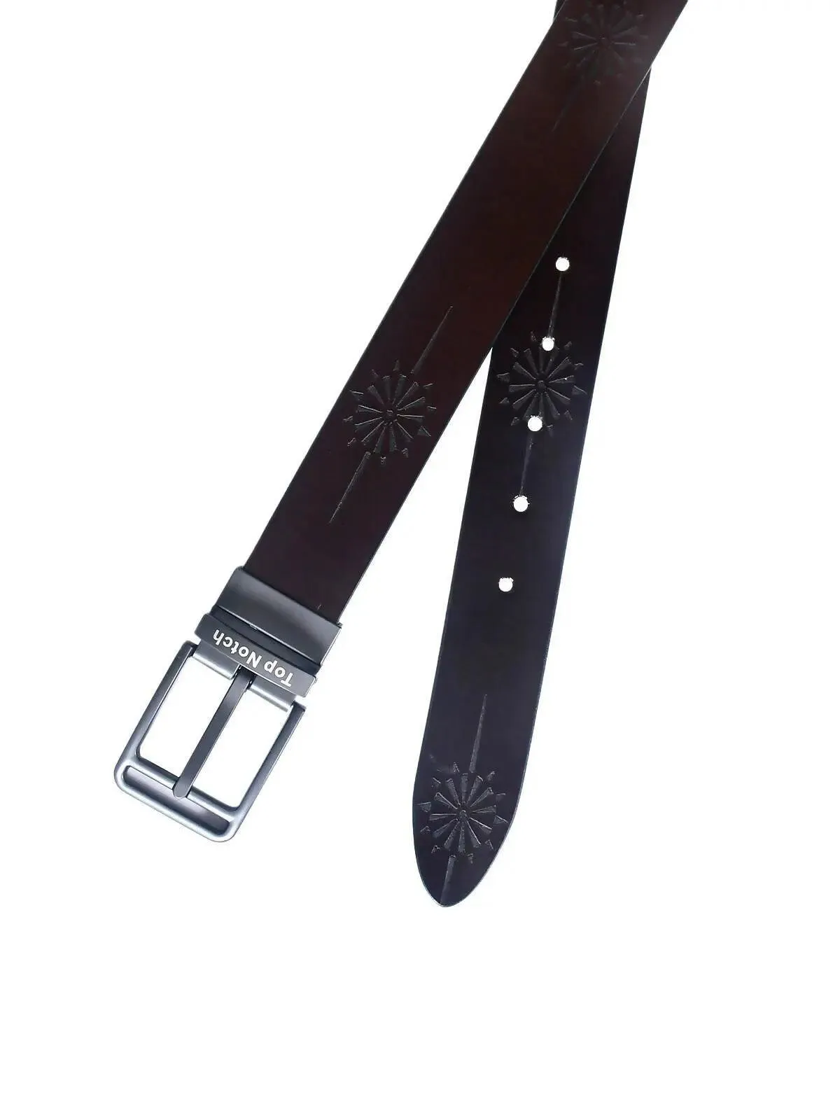 Top Notch Leather Belt for Men Colour - Brown / Tan Reversible Italian Belt (SKU TP0031)