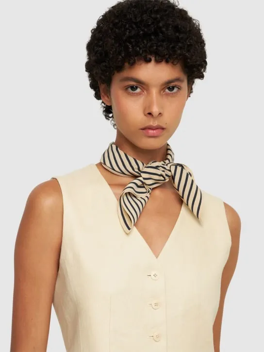 Toteme   Signature monogram silk scarf 