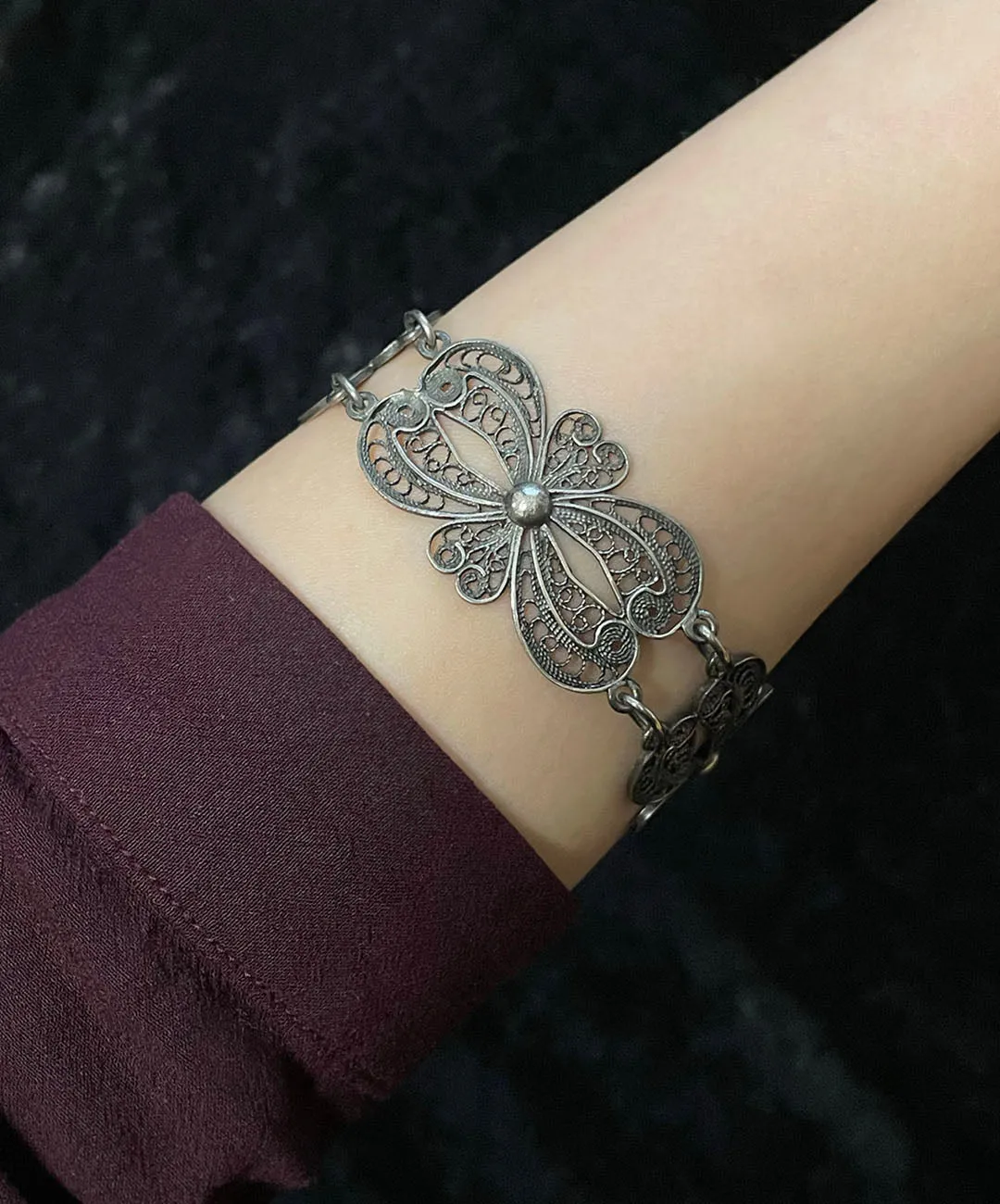 【USA輸入】 ヴィンテージ フィリグリー ブレスレット/Vintage Filigree Bracelet