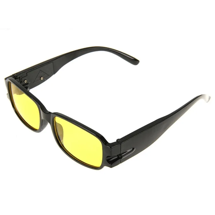 UV Protection Yellow Resin Lens Reading Glasses with Currency Detecting Function,  1.00D