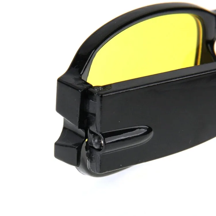 UV Protection Yellow Resin Lens Reading Glasses with Currency Detecting Function,  1.00D