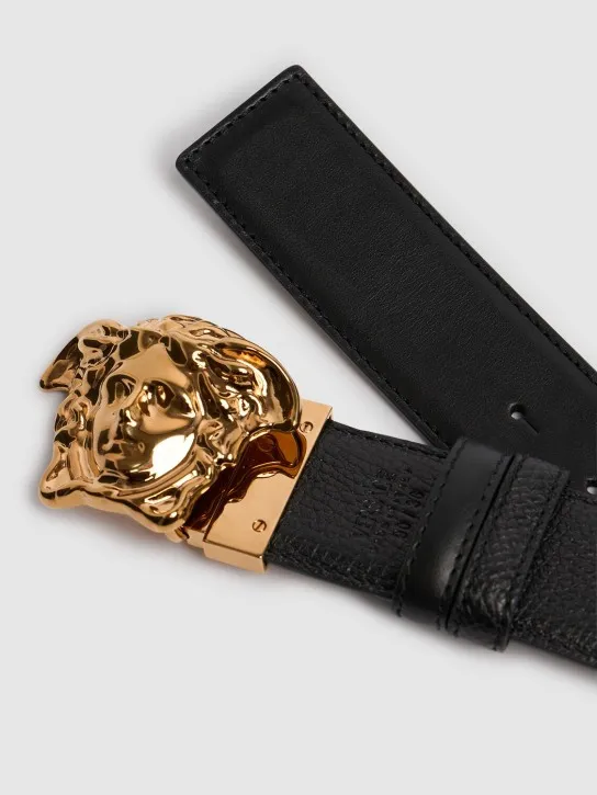 Versace   4cm Medusa reversible leather belt 