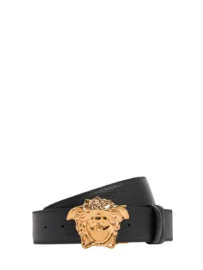 Versace   4cm Medusa reversible leather belt 
