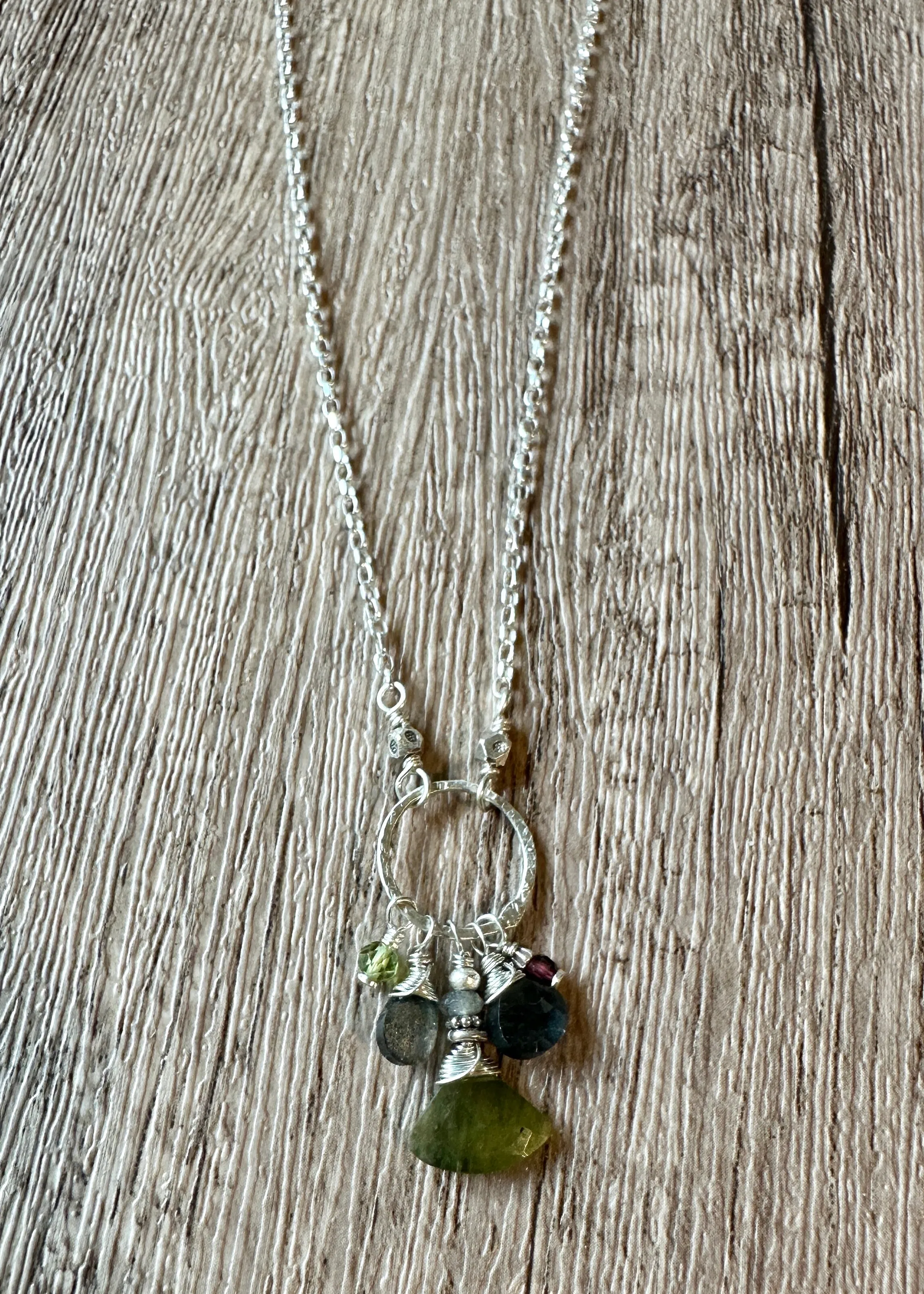 Vessuvenite Cluster Necklace