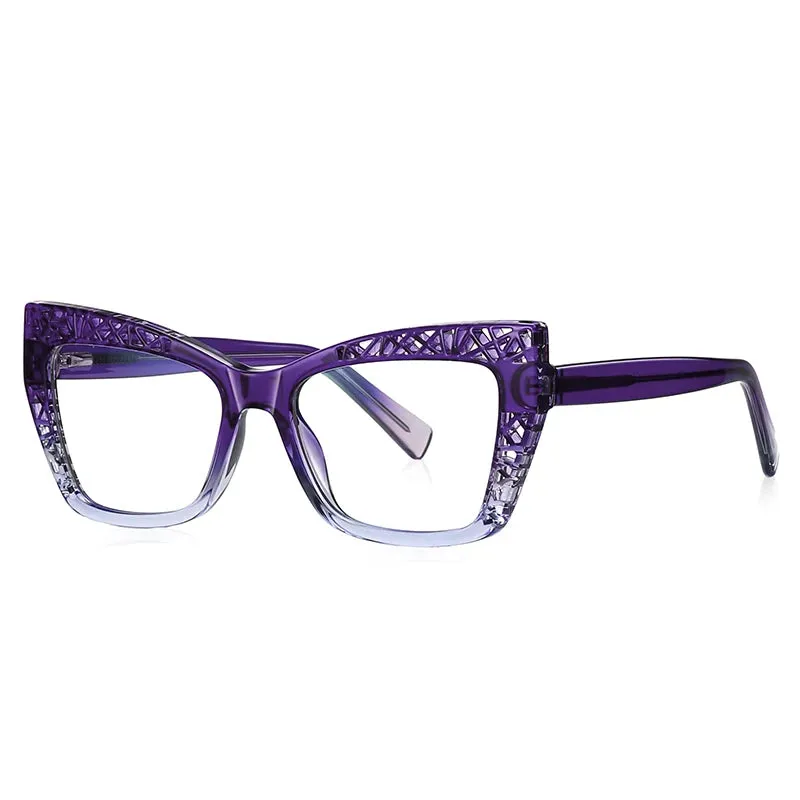 Vicky Womens Full Rim Square Cat Eye Plastic Reading Glasses Pfd2184