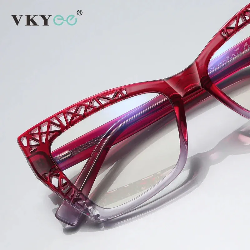 Vicky Womens Full Rim Square Cat Eye Plastic Reading Glasses Pfd2184