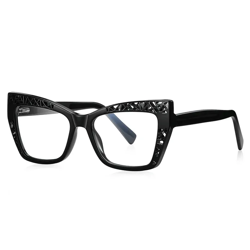 Vicky Womens Full Rim Square Cat Eye Plastic Reading Glasses Pfd2184