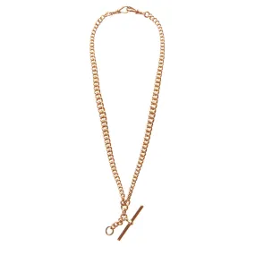 Victorian 9K Gold Graduated Albert Watch Chain Necklace