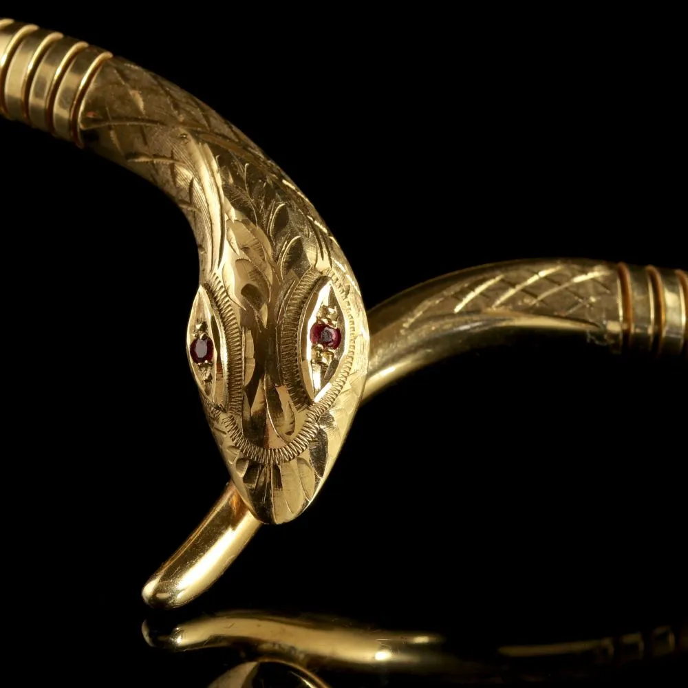 Vintage Gold Snake Collar 9Ct Gold Circa 1988