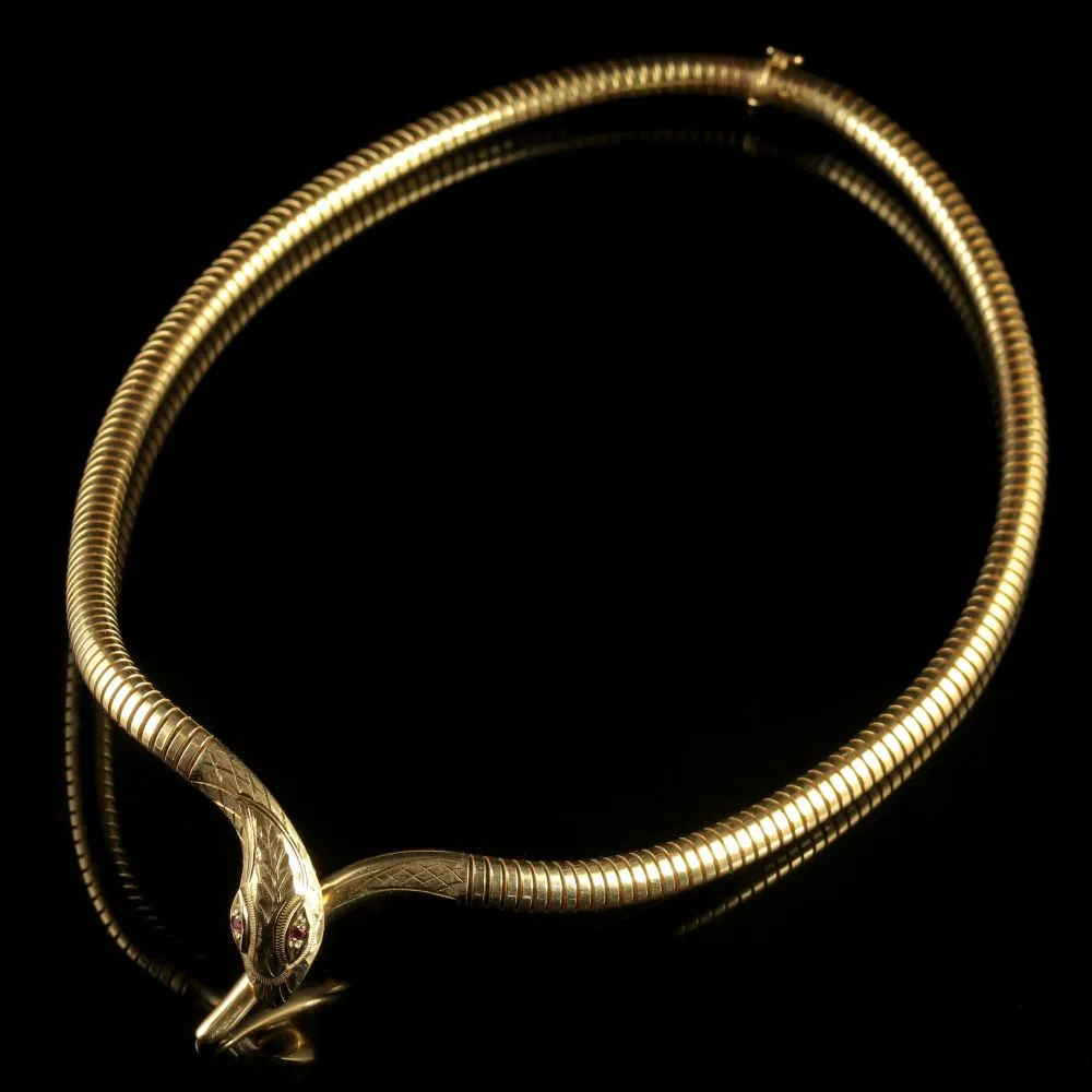 Vintage Gold Snake Collar 9Ct Gold Circa 1988