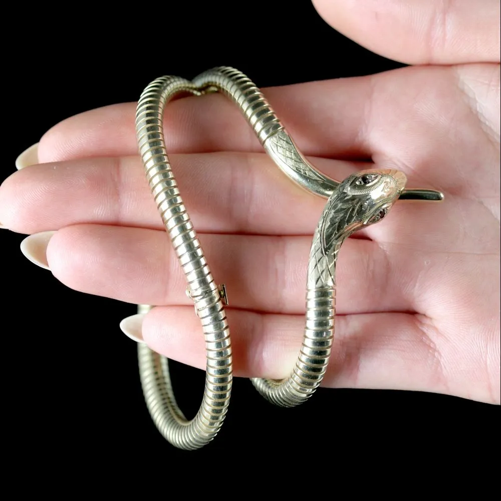Vintage Gold Snake Collar 9Ct Gold Circa 1988
