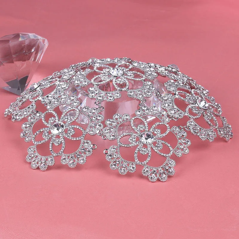 Vintage Silver Tiara Bridal Headpiece Bridal Crystal Hair Jewelry