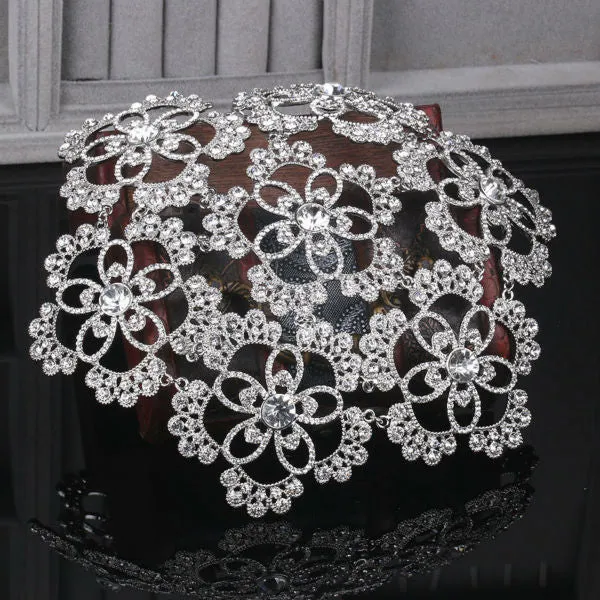 Vintage Silver Tiara Bridal Headpiece Bridal Crystal Hair Jewelry